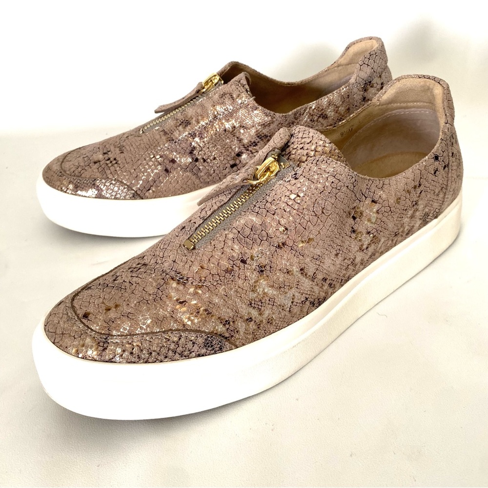 Vaneli Sport Slip On Sneakers Womens 9.5 M Snake Print Zip Up